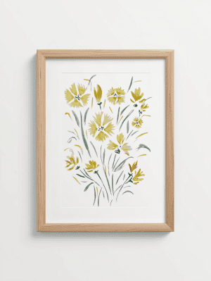 Soft Meadow Bouquet – Watercolor Botanical Print